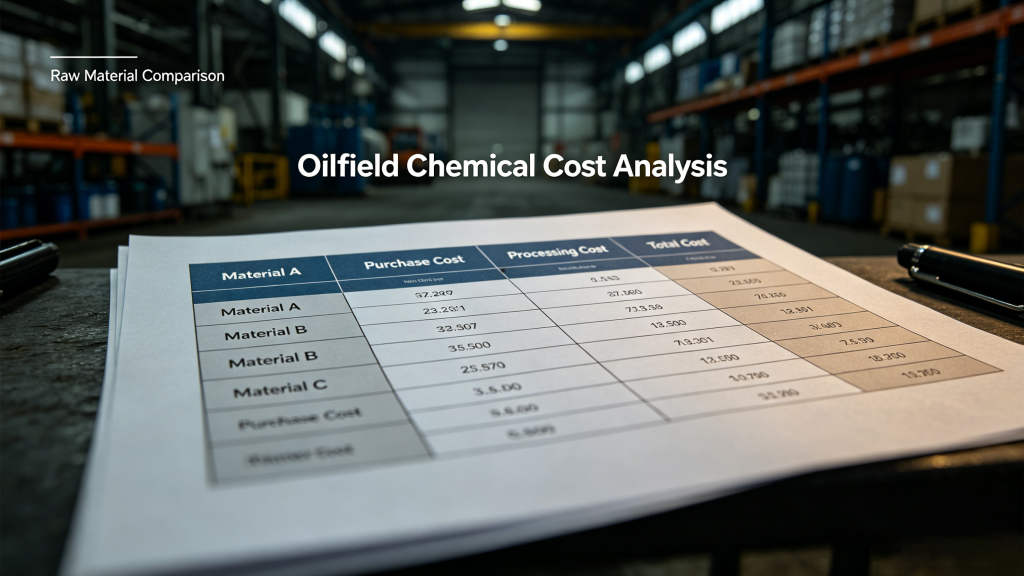 Oilfield chemical cost analysis scene
