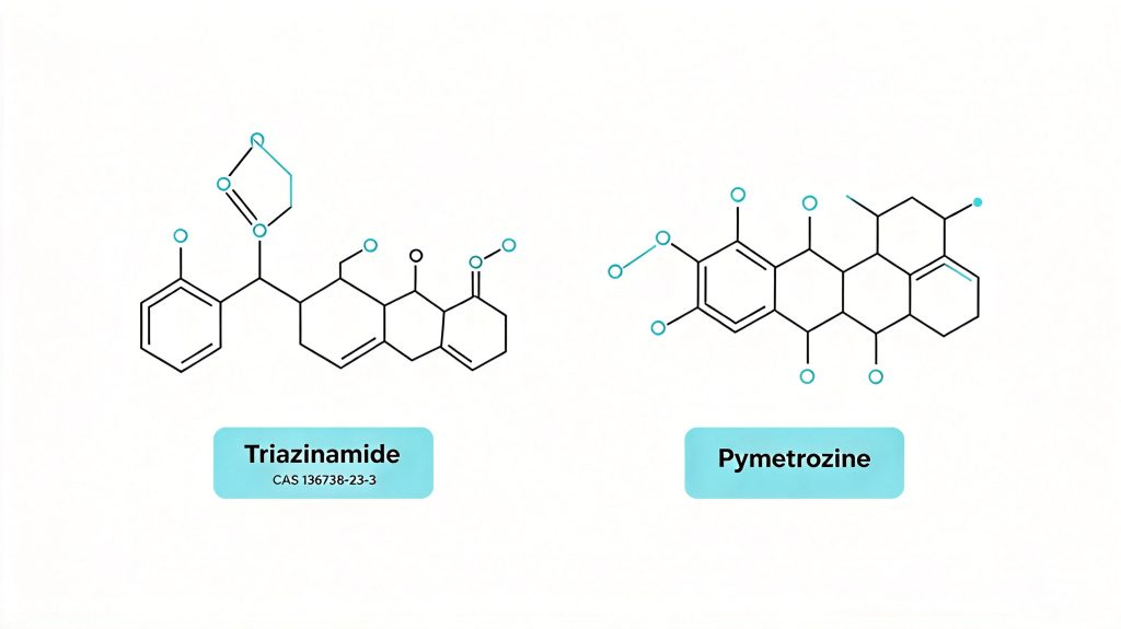 Triazinamide & Pymetrozine Chemical Product Structural Diagram